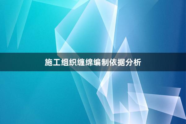 施工组织缠绵编制依据分析