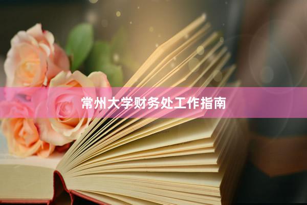 常州大学财务处工作指南